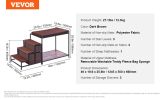 VEVOR Pet Bunk Bed with Stairs, Dog/Cat Window Perch with Storage, Multi-Level Bed Window Perch Dog Bedside Sleeper Couch